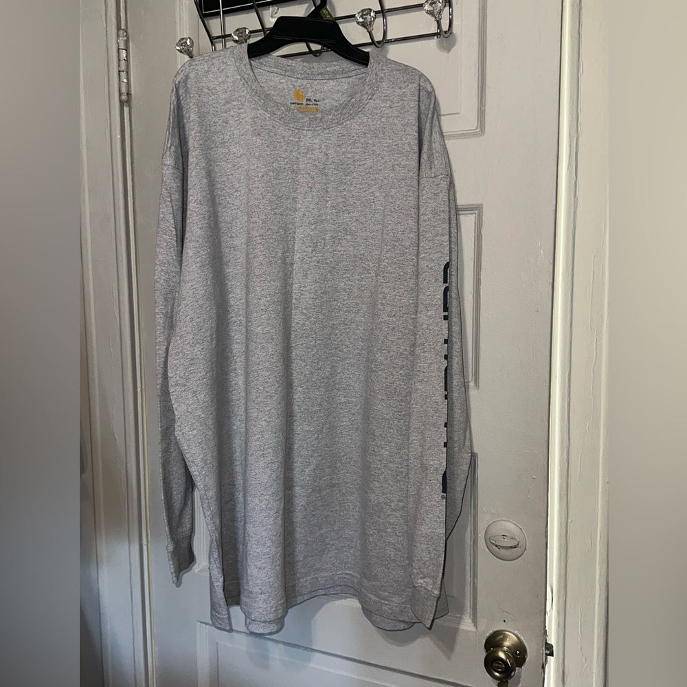 Men’s Carhartt grey used 2xl long sleeve t shirt